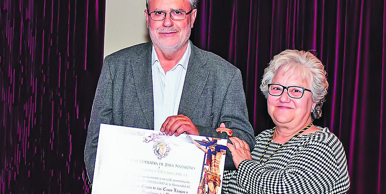 La Cofradía Nuestro Padre Jesús Nazareno impondrá la Medalla de Oro a Aurelio Soriano González