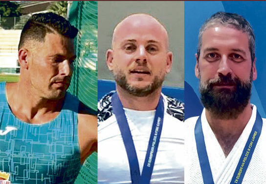 Alex Barrón, Eduardo Avilés y Guardiola Lizán, deportistas y policías medallistas. (Jumillanos del Año 2023-3)