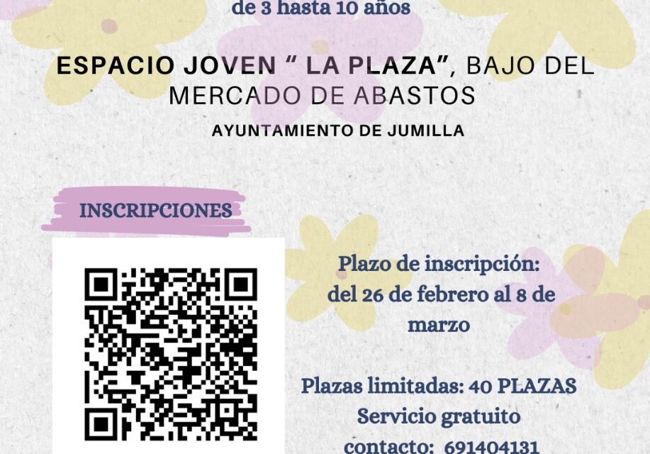 La Escuela de Semana Santa y Semana Blanca abre las inscripciones para niños de 3 a 10 años