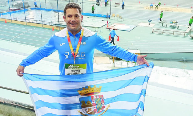 Álex Barrón vuelve con una medalla de plata de San Sebastián en el Campeonato de España Máster en lanzamiento de peso