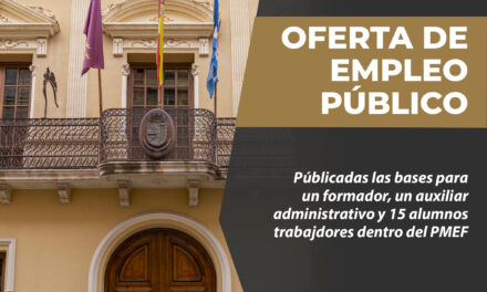 Se publican las bases del proceso selectivo de un auxiliar administrativo y un formador para el Ayuntamiento