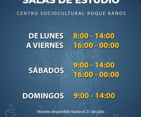 Las salas de estudio del Centro Roque Baños amplían su horario en época de exámenes, selectividad y oposiciones