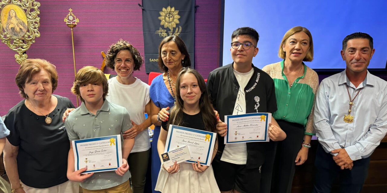 Jorge García, Aarón Abellán y Elena Bernal, ganan el concurso  literario Pascuala Morote, de Santa María Magdalena