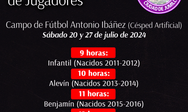 La nueva escuela de Fútbol Base Ciudad de Jumilla hará pruebas de captación este sábado