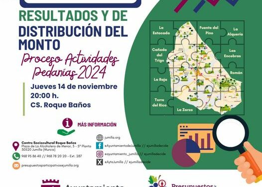 Continúa el proceso de Presupuestos Participativos para las actividades en pedanías