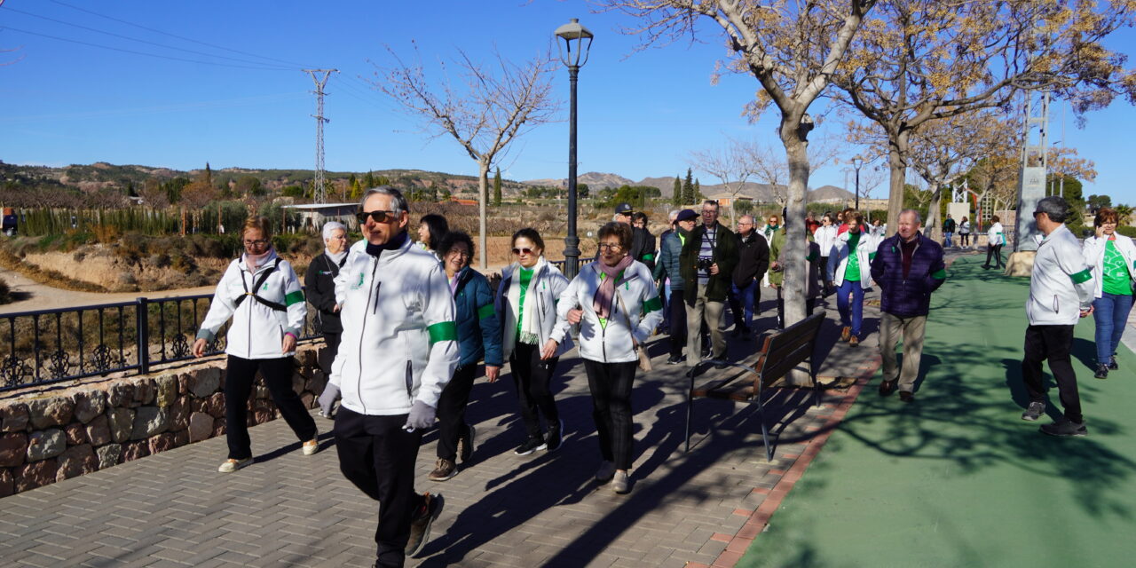 La marcha contra el cáncer finaliza en la ermita de San Agustín con flores y manifiesto