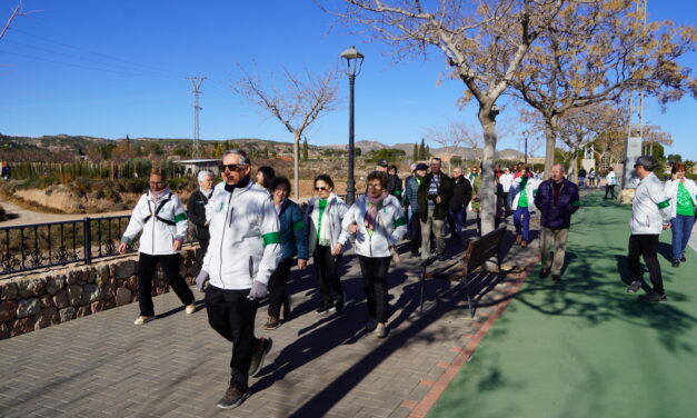 La marcha contra el cáncer finaliza en la ermita de San Agustín con flores y manifiesto