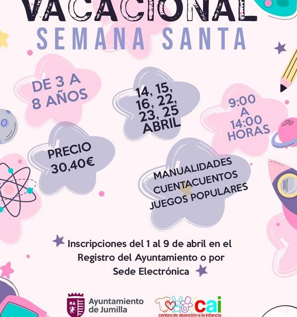 La Escuela Vacacional de Semana Santa abre el plazo de inscripciones hasta el 9 de abril