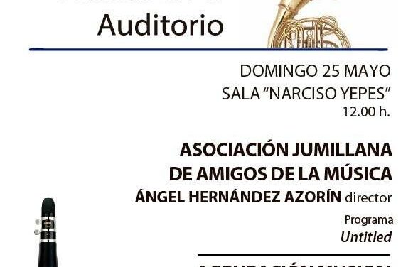 La AJAM participa el domingo en el ciclo «Bandas en el Auditorio» en el Víctor Villegas