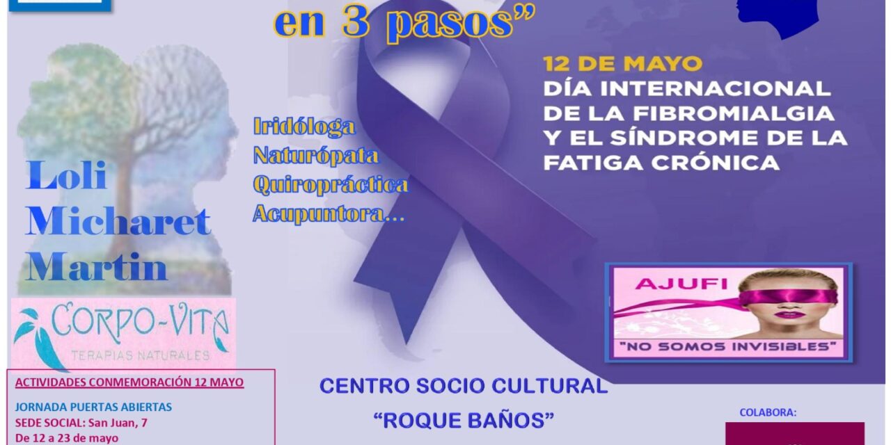 ‘Líbrate de la Fibromialgia en tres pasos’. Charla-coloquio mañana viernes en el Centro Roque Baños.