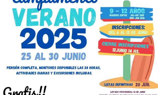 Política Social oferta 50 plazas para un campamento de verano gratuito para menores de 9 a 12 años