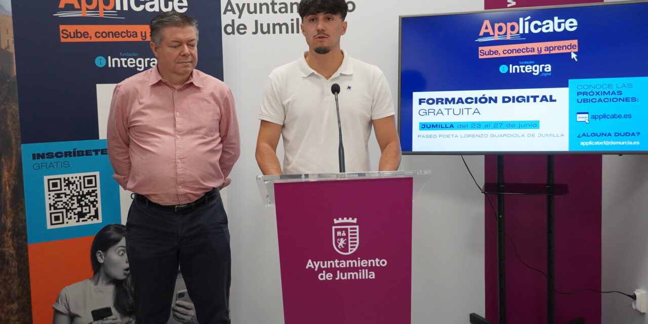 Applícate llega a Jumilla del 23 al 27 de junio ofreciendo cursos sobre competencias digitales