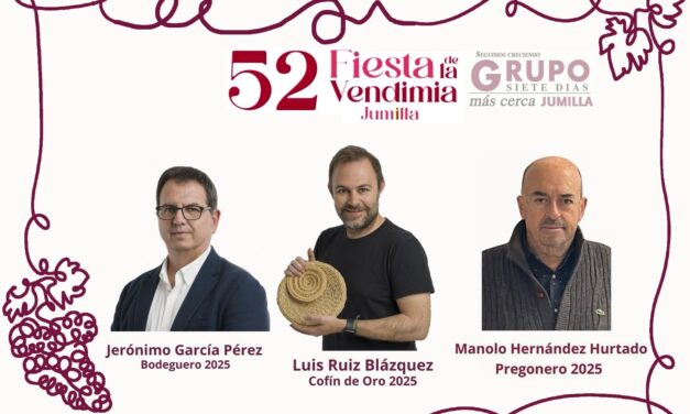 Luis Ruiz será Cofín de Oro 2025, Jerónimo García Bodeguero Mayor, y Manolo HH, el pregonero de la Fiesta de la Vendimia