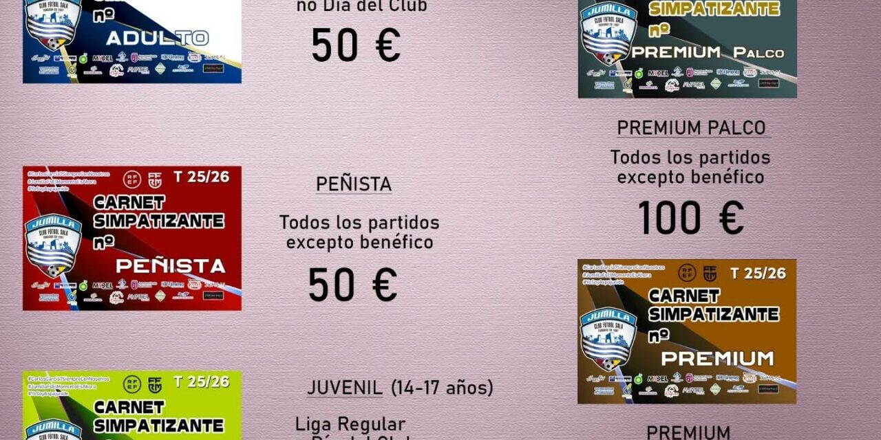 El CFS Jumilla lanza la campaña de abonos 25/26 con precios desde los 40 a los 100 euros