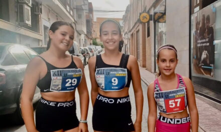 Podio de las hermanas Carcelén en la Legua Huertana de Javalí