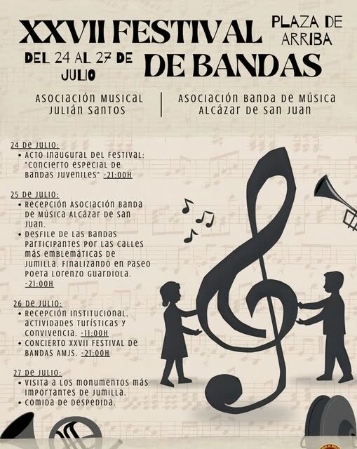 La Asociación Musical Julián Santos está lista para celebrar su XXVII Festival de Bandas