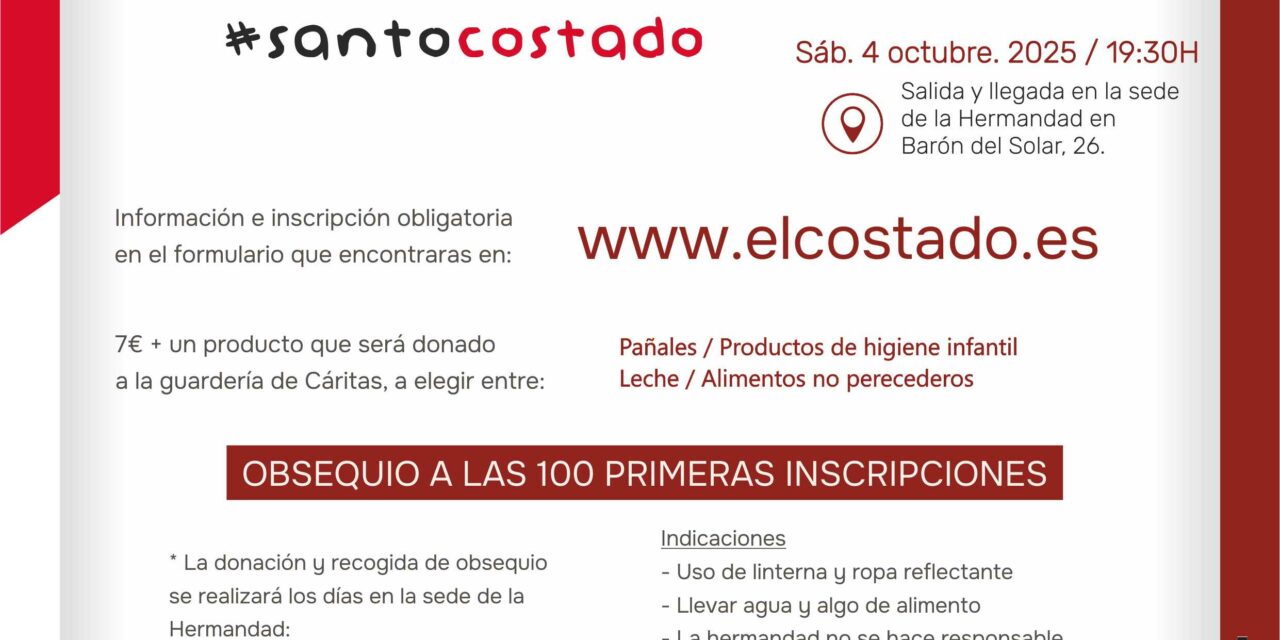Abierto el periodo deinscripción para la Marcha Solidaria de El Costado