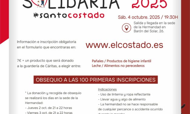Abierto el periodo deinscripción para la Marcha Solidaria de El Costado
