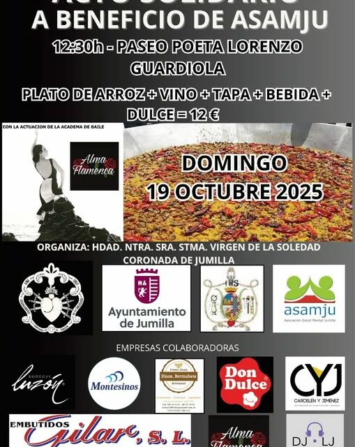 La Hermandad de La Soledad organiza un acto solidario a beneficio de Asamju