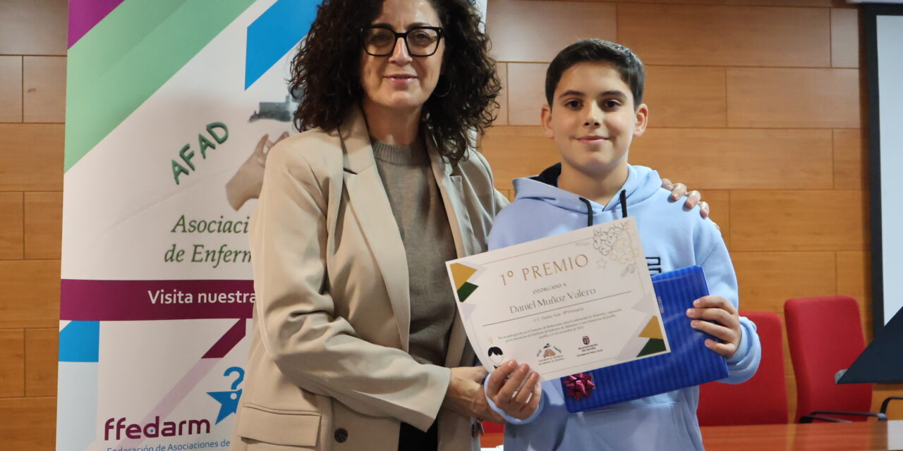 Daniel Muñoz Valero, ganador del concurso de AFAD Jumilla, “Una carta para recordar”
