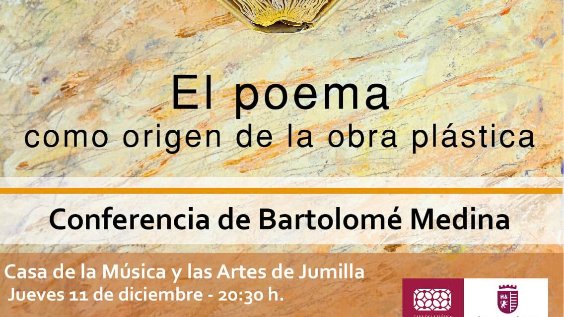 Bartolomé Medina ofrecerá la conferencia titulada “El poema, origen de la obra plástica”