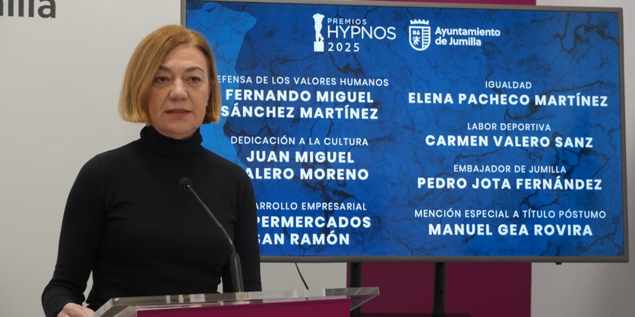 La alcaldesa desvela los nombres de los Premios Hypnos que reconocerán “el compromiso y el amor por Jumilla”