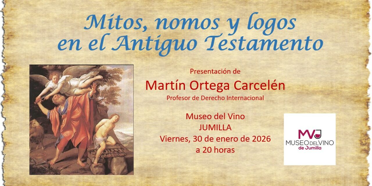 Martín Ortega presenta esta tarde el libro «Mitos, nomos y logos en el Antiguo Testamento»