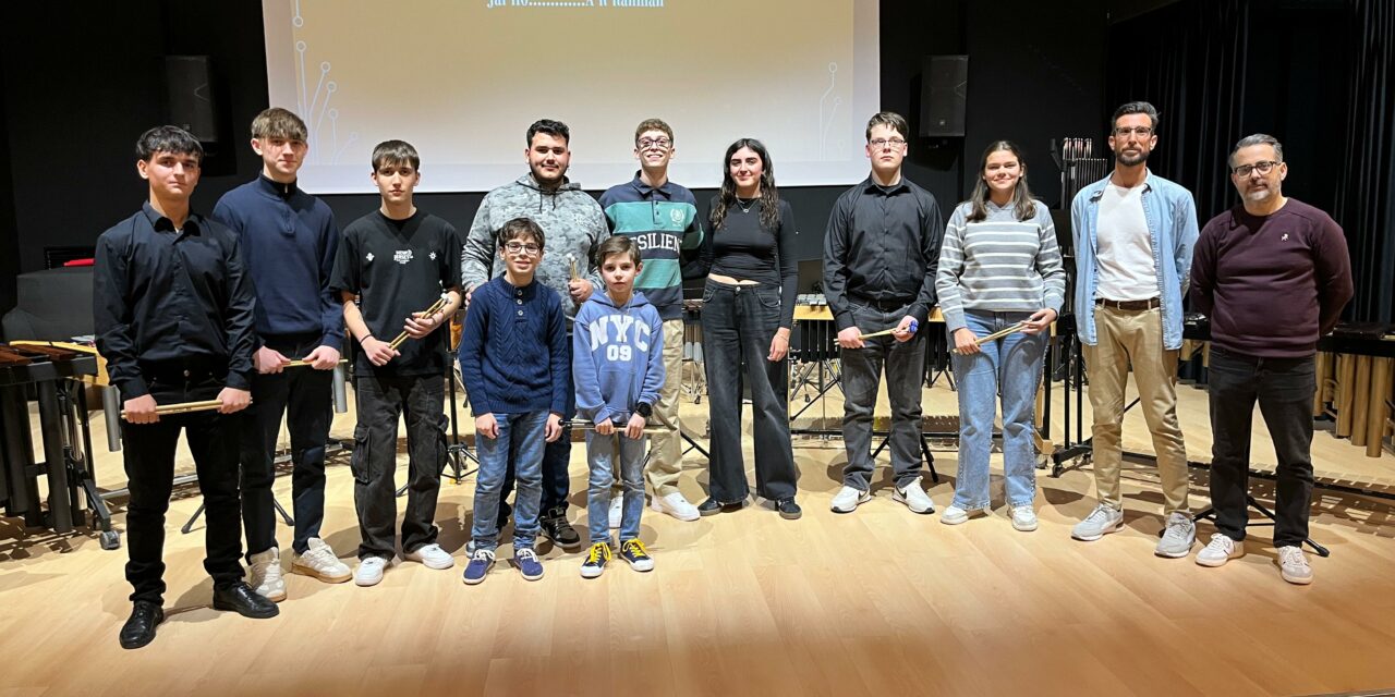 Alumnos de percusión interpretan obras de Kopetzki y Hopper en su audición