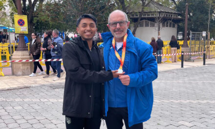 Juan Payá, medalla de plata M55 en el primer Nacional de Media Maratón Marcha de la historia