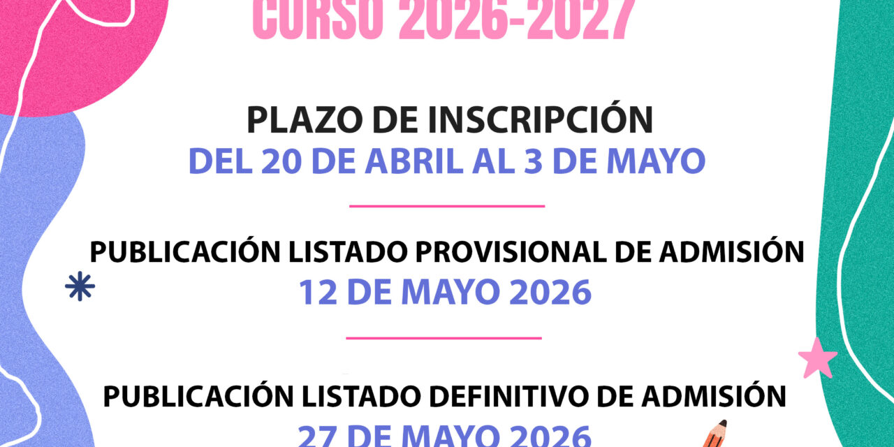 Abierto el plazo de solicitud de plaza para el próximo curso en el CAI, hasta el 3 de mayo