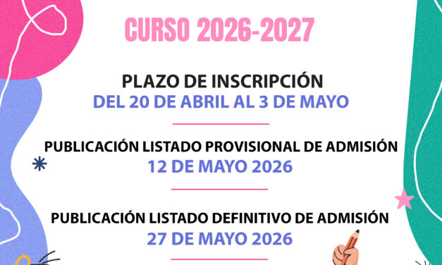 Abierto el plazo de solicitud de plaza para el próximo curso en el CAI, hasta el 3 de mayo
