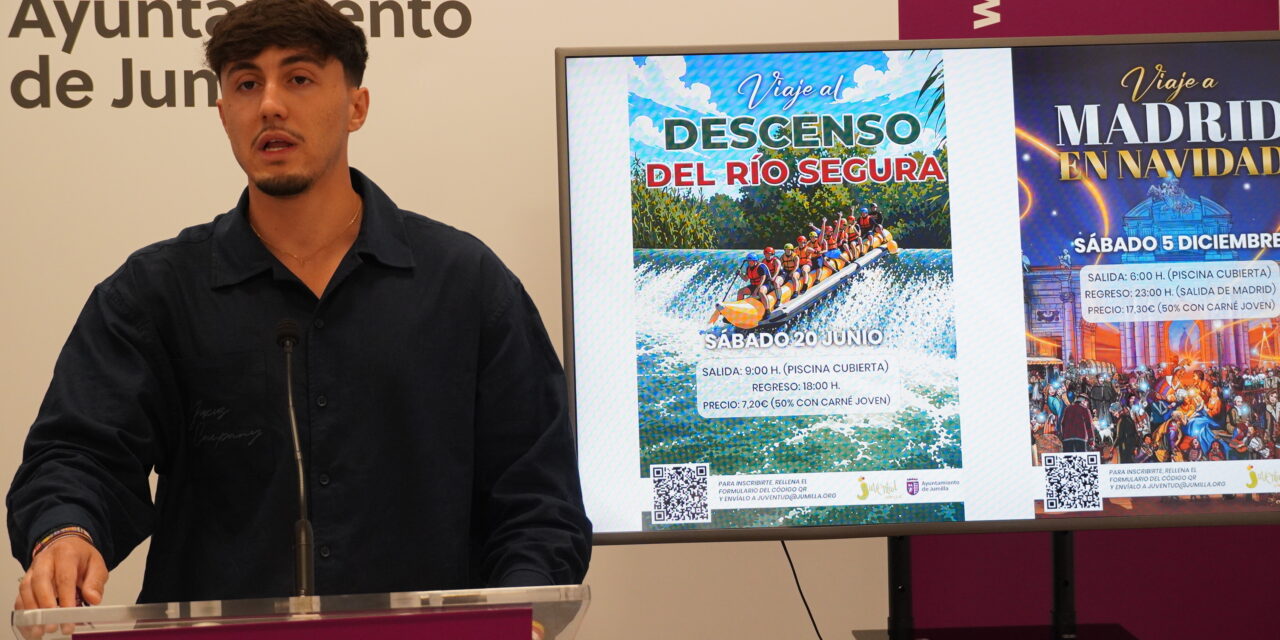 Juventud oferta un descenso del Río Segura y un viaje a Madrid en Navidad