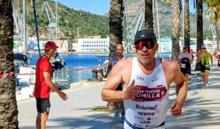 Juan A. Artacho y Antonio Oma, en el XIX Triatlón Puerto de Cartagena