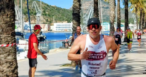 Juan A. Artacho y Antonio Oma, en el XIX Triatlón Puerto de Cartagena