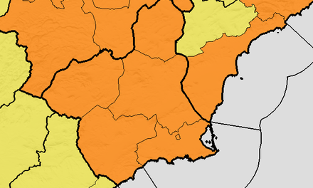La Aemet activa el aviso naranja por fuertes lluvias este jueves en Jumilla