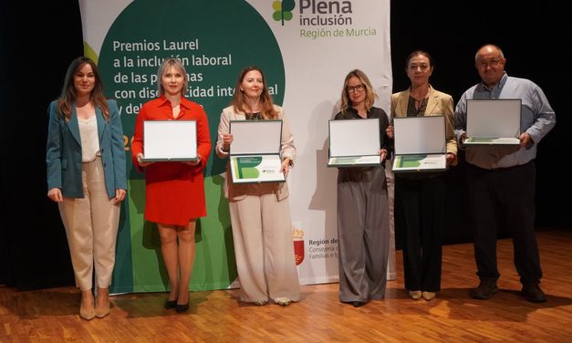 Jumilla, protagonista de la entrega de Premios Laurel de Plena inclusión Región de Murcia