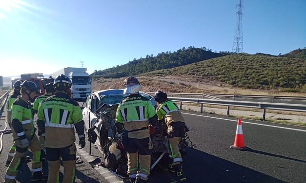 Herido muy grave en un accidente de tráfico ocurrido en la autovía A-33, en Jumilla