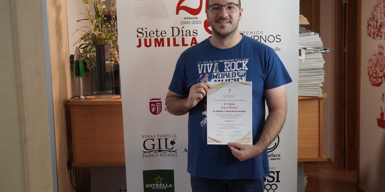 Pablo López, Primer Premio y Mención de Honor en el Concurso Internacional Emili Giménez Bou