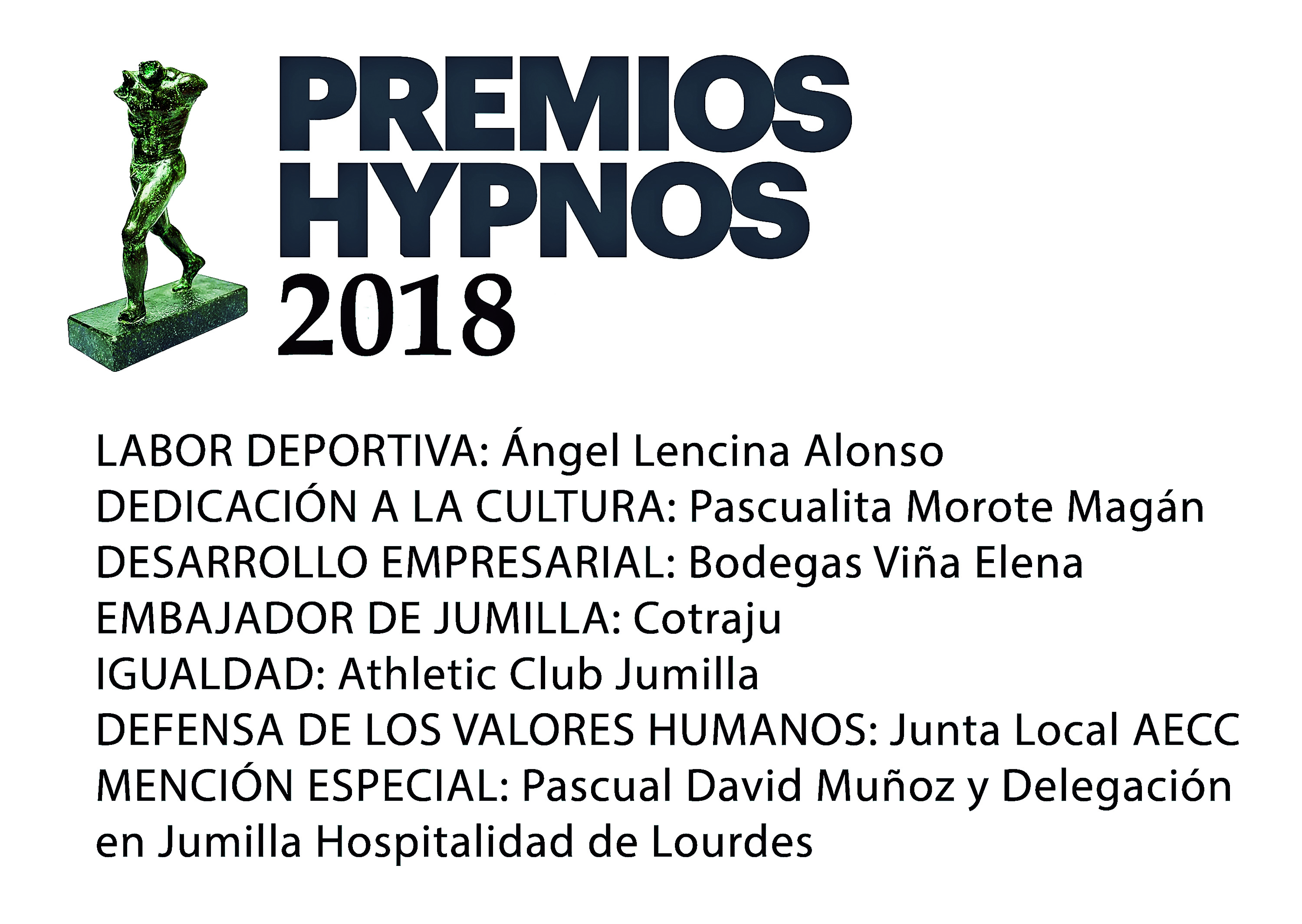 Los Premios Hypnos se entregarán el 20 de enero en el Teatro Vico