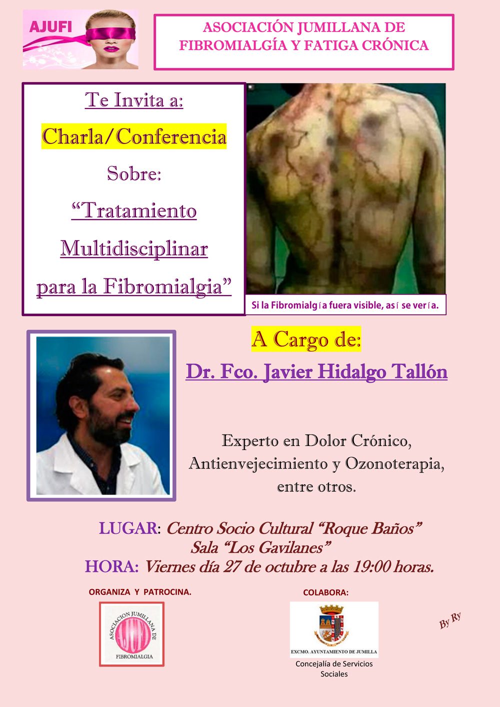 La Asociación Jumillana de Fibromialgia ofrece este viernes la conferencia “Tratamiento multidisciplinar para la Fibromialgia”