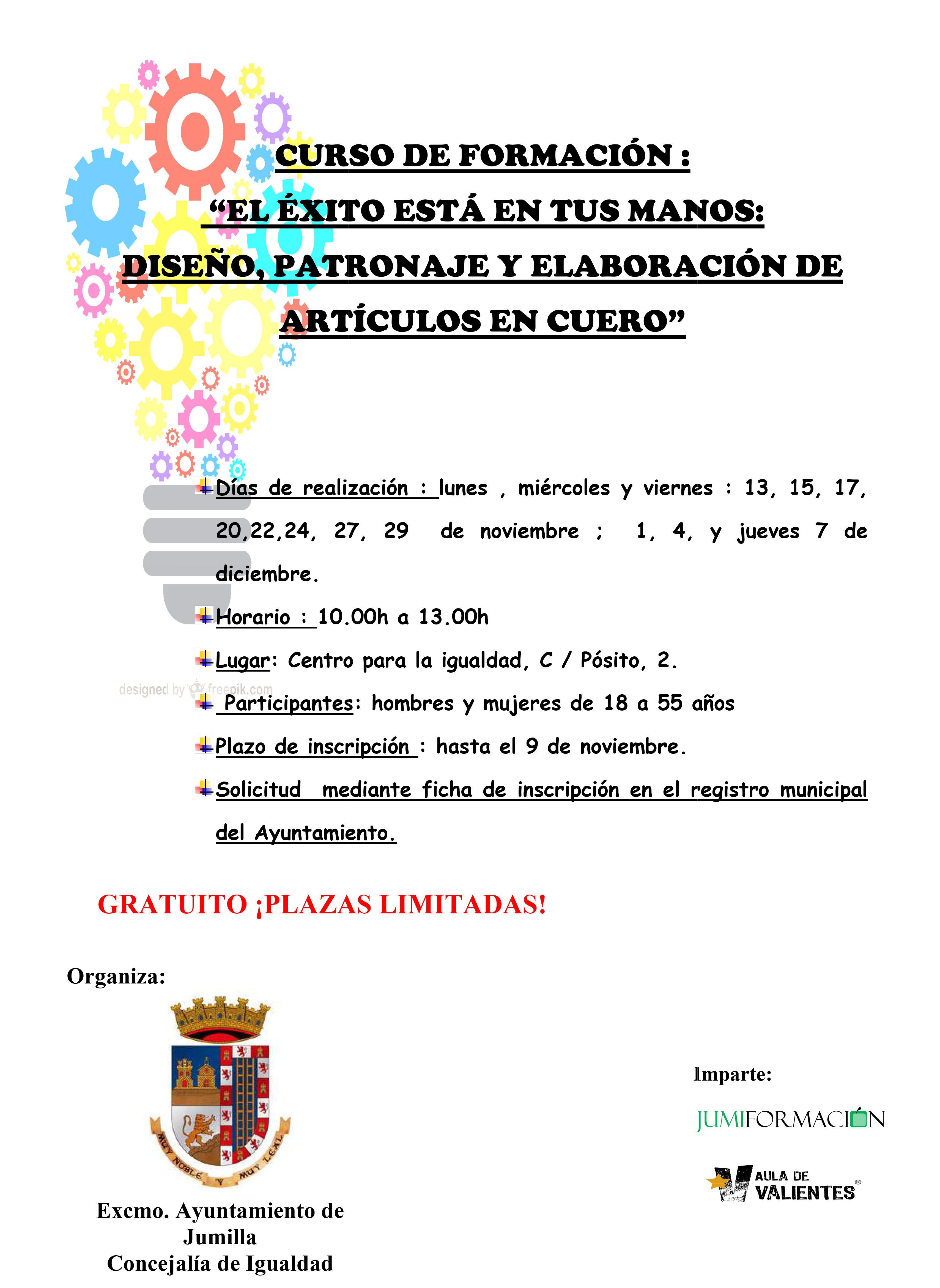 Abiertas las inscripciones para el curso de diseño, patronaje y elaboración de artículos de cuero