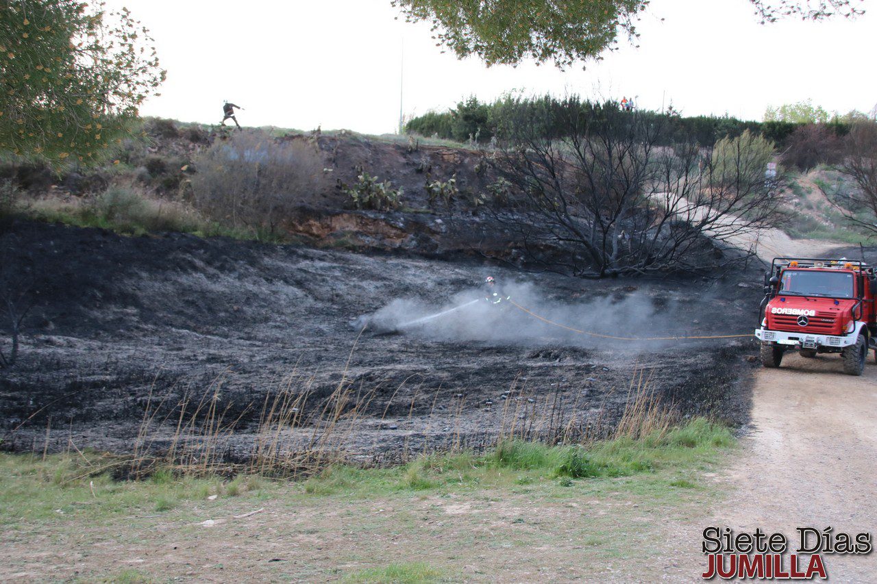 Arden cerca de dos hectáreas en un incendio en el paraje del Charco del Zorro