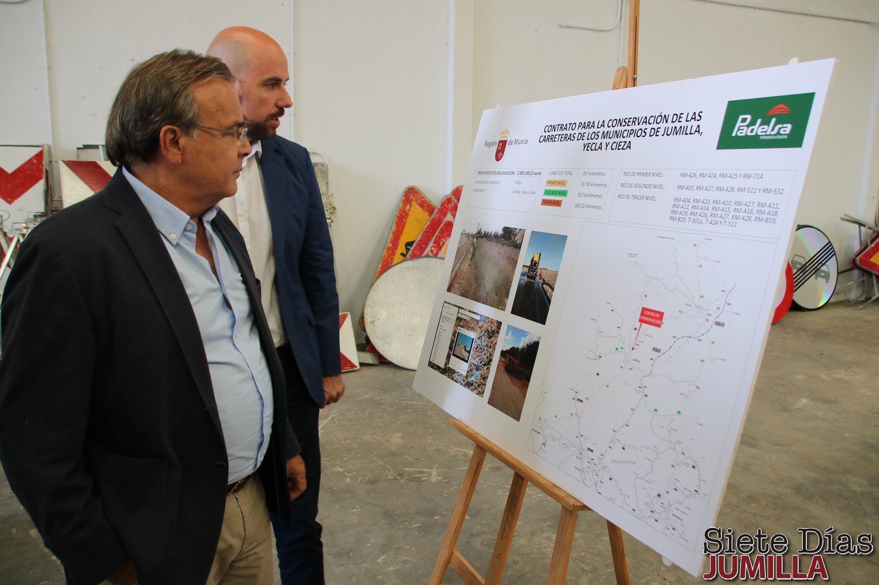 Fomento destinará tres millones de euros a la conservación de vías regionales de Jumilla, Yecla y Cieza