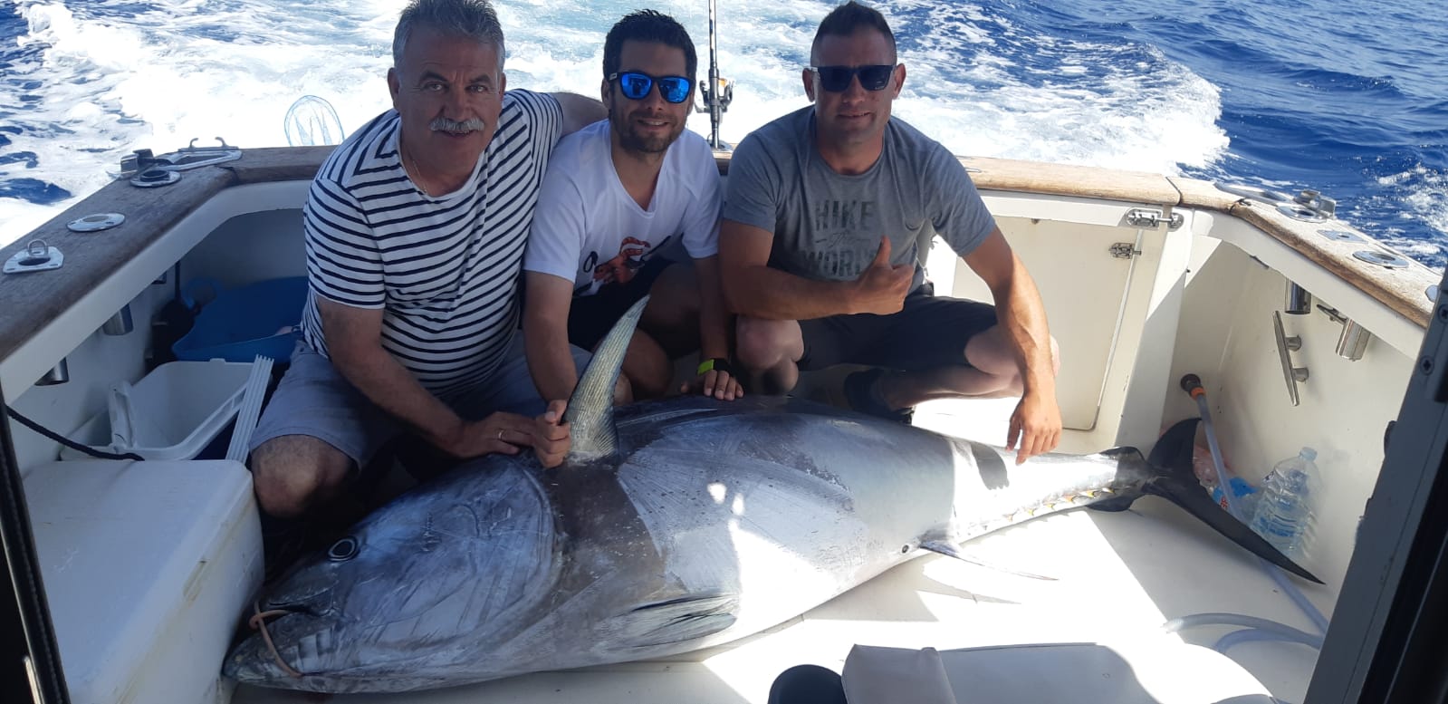 Tres jumillanos se hacen con un atún rojo de casi 190 kilos