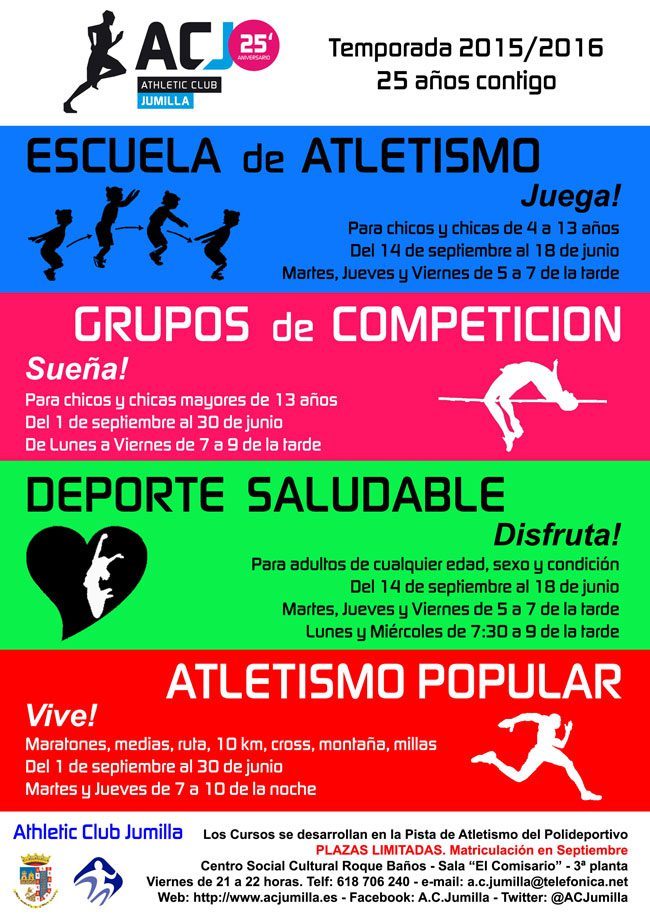 El Athletic Club Jumilla ofrece hasta cuatro cursos distintos de atletismo