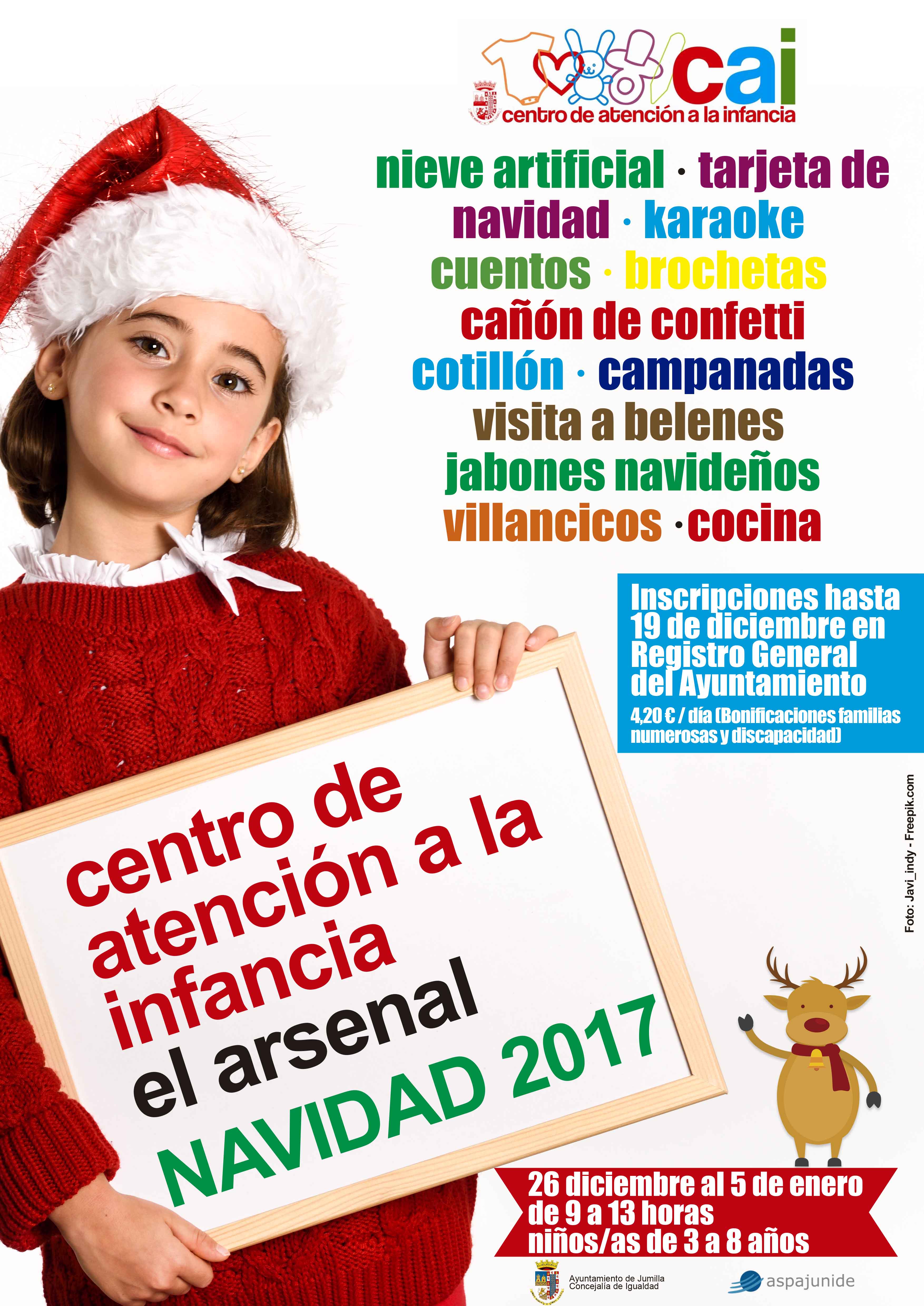 Abiertas las inscripciones para las actividades de Navidad del CAI, para niños de entre 3 y 8 años
