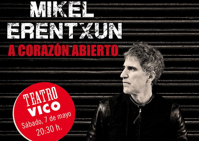 Mikel Erentxun llega al Teatro Vico con su último trabajo ‘A corazón abierto’